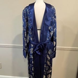 Solz Squirrel Mens Satin Chinese Dragon Lounging/Smoking Jacket